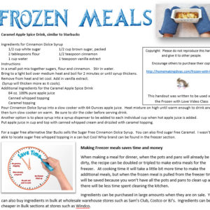 Frozen with Love video class handout