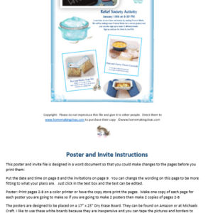 Frozen with Love class poster instructions